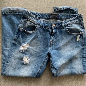 Zara boyfriend for distressed jeans